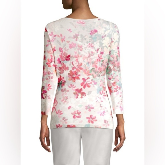 ST. JOHN
Brush-Stroke Floral Stretch Top (T1) - Picture 2 of 9